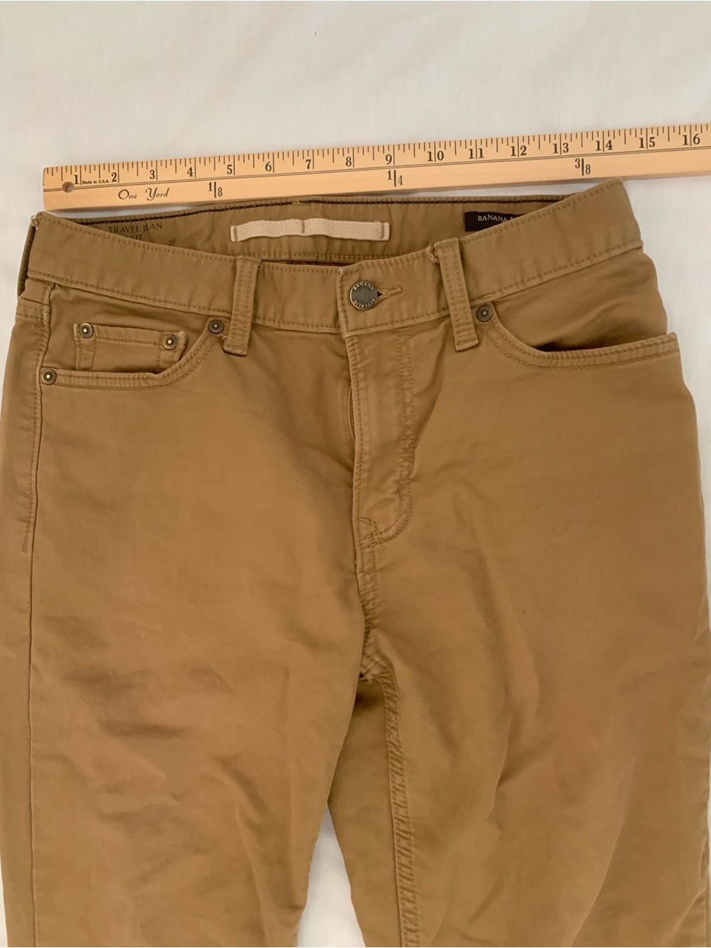 Banana Republic Women's Slim Travel Jean 29/8 Whiskey Brown Stretch - Picture 5 of 10